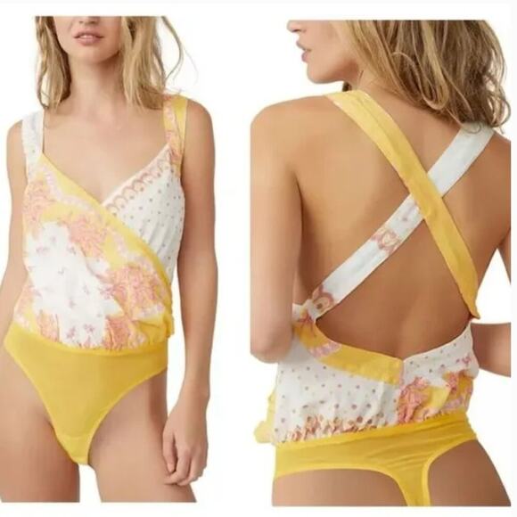 Free People Sweet Thing Surplice Bodysuit - Picture 1 of 8